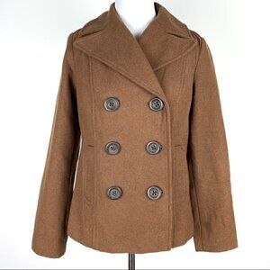 Old Navy jacket S brown 39% wool double breasted